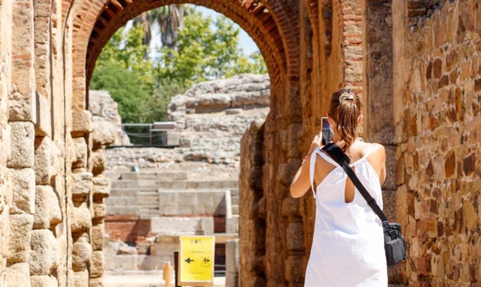 Turistas en Mérida.
