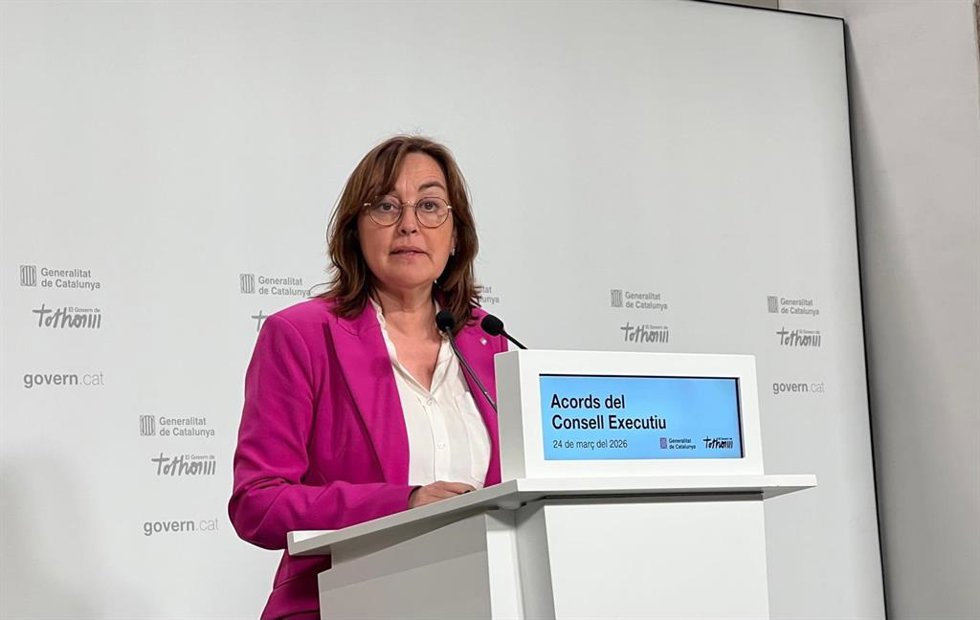La consellera de Territorio, Vivienda y Transición Ecológica y portavoz de la Generalitat, Sílvia Paneque, en la rueda de prensa posterior al Consell Executiu
