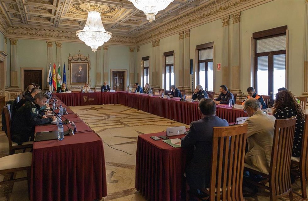 Archivo - Junta Local de Seguridad en el Ayuntamiento de Huelva.