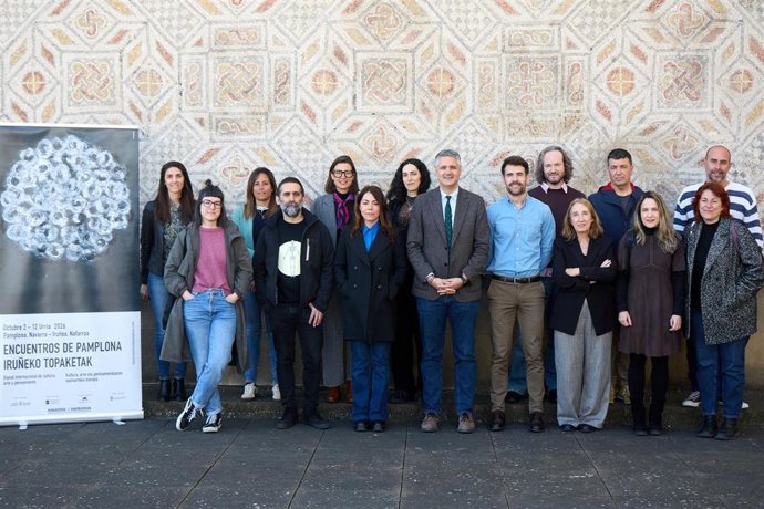 El director general de Cultura-Institución Príncipe de Viana, Ignacio Apezteguía, participa en la presentación de los talleres artísticos de la Escuela de los Encuentros 2026.
