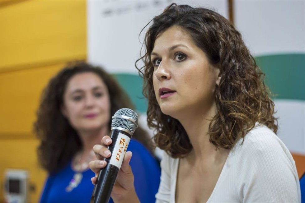 Archivo - La coordinadora provincial de IU en Almería, María Jesús Amate.