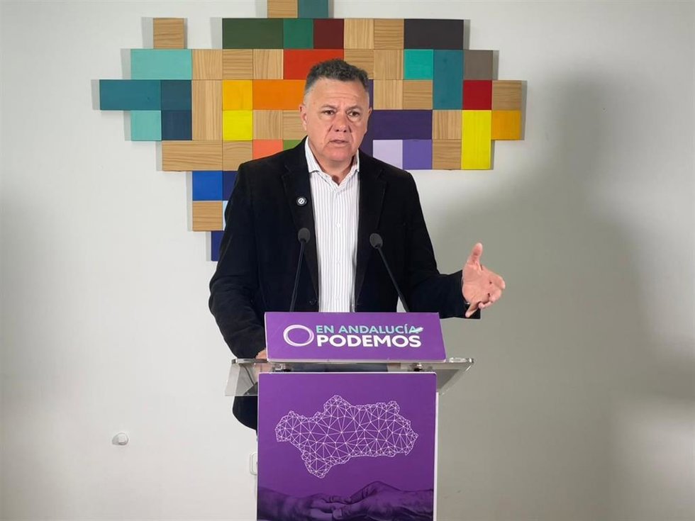 El candidato de Podemos Andalucía a la Presidencia de la Junta, Juan Antonio Delgado, en una imagen de archivo.