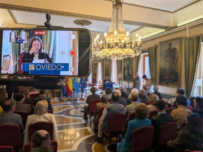 Un momento de la intervención de Susana Pérez Alonso