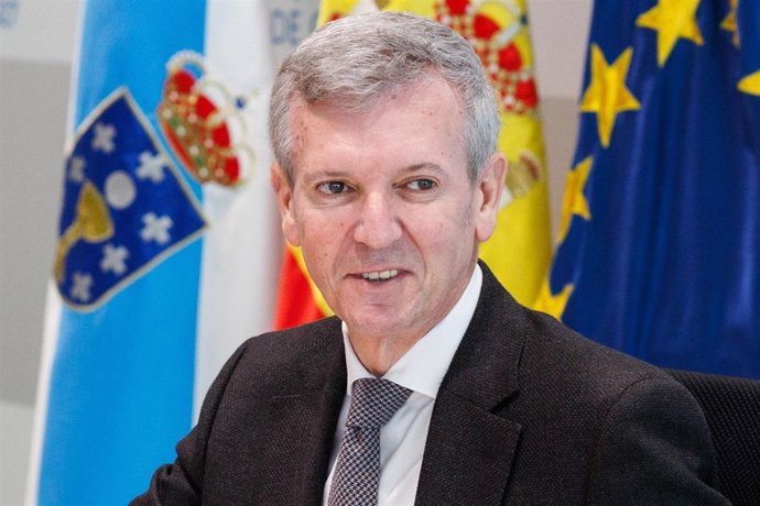 O titular do Executivo galego, Alfonso Rueda, preside a reunión do Consello da Xunta