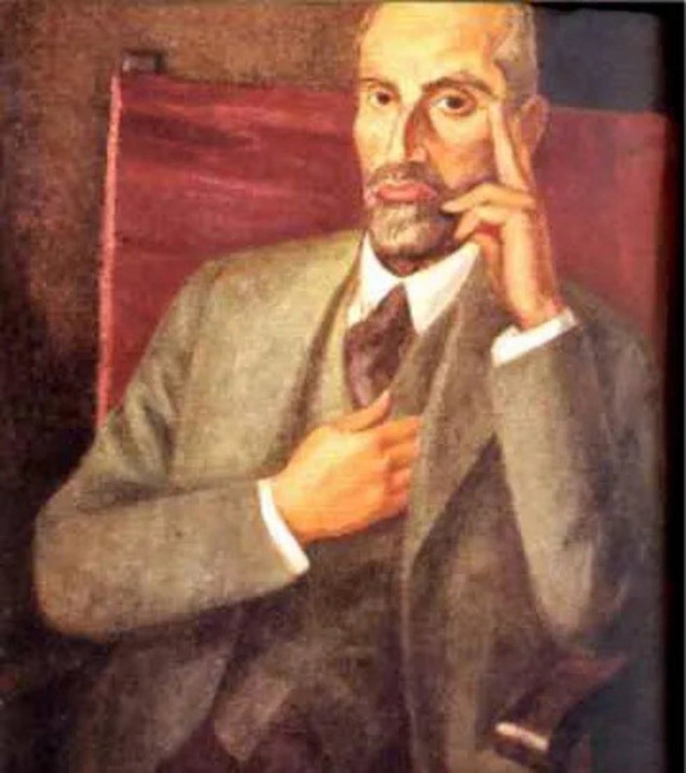 Cuadro de Juan Ramón Jiménez realizado por el artisita Daniel Vázquez Díaz.