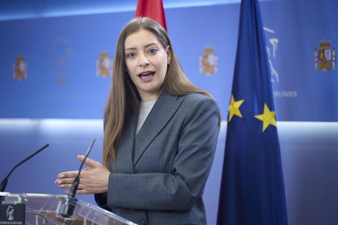 La portavoz del PP en el Congreso, Ester Muñoz, durante una rueda de prensa, en el Congreso de los Diputados, a 24 de marzo de 2026, en Madrid (España).