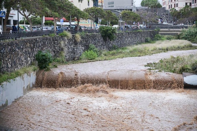 Barranco de Santos durante el paso de la borrasca Therese