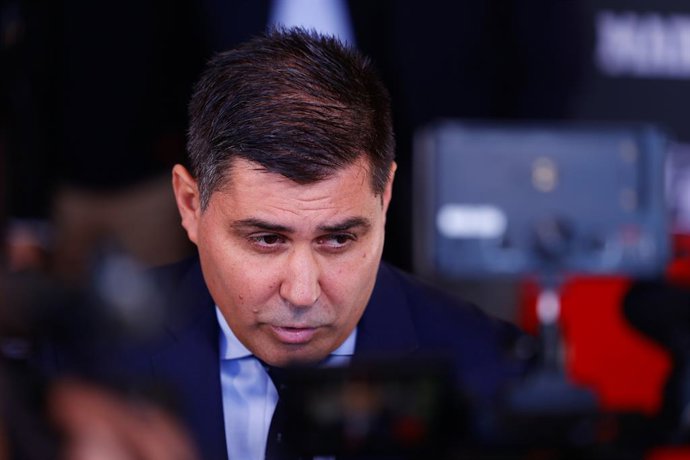 Archivo - David Aganzo attends an interview during the MARCA Football Awards 2023-24 gala at Ciudad del Futbol of RFEF on November 11, 2024, in Las Rozas, Madrid, Spain.