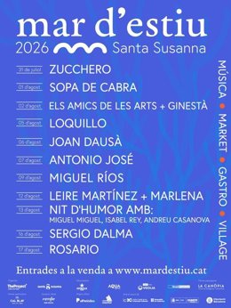 Cartell del Mar d'Estiu 2026.
