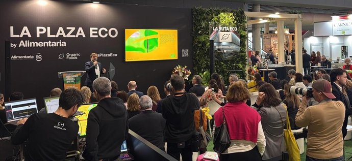 Presentación del informe de Ecovalia 'Datos de producción y consumo ecológico en España', en el marco de Alimentaria 2026.