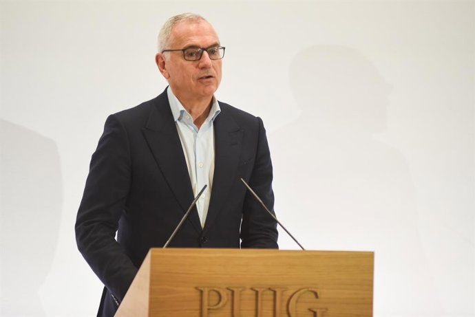 Archivo - El presidente de Puig, Marc Puig, durante una rueda de prensa para presentar los resultados de 2025, a 18 de febrero de 2026, en L’Hospitalet de Llobregat, Cataluña (España). 