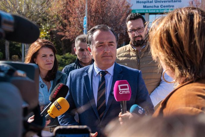 El presidente del Grupo Parlamentario Vox, David Moreno, en Alcázar de San Juan.