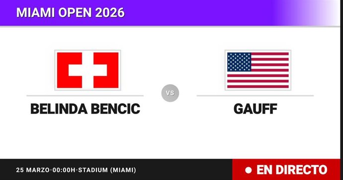 Belinda Bencic - Coco Gauff: resumen y estadísticas del partido de Cuartos de final de Miami Open