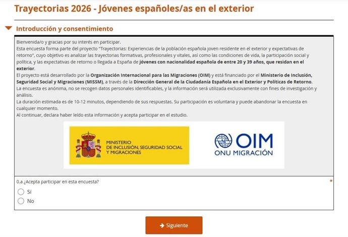 Campaña del MISSM sobre jóvenes en el exterior.