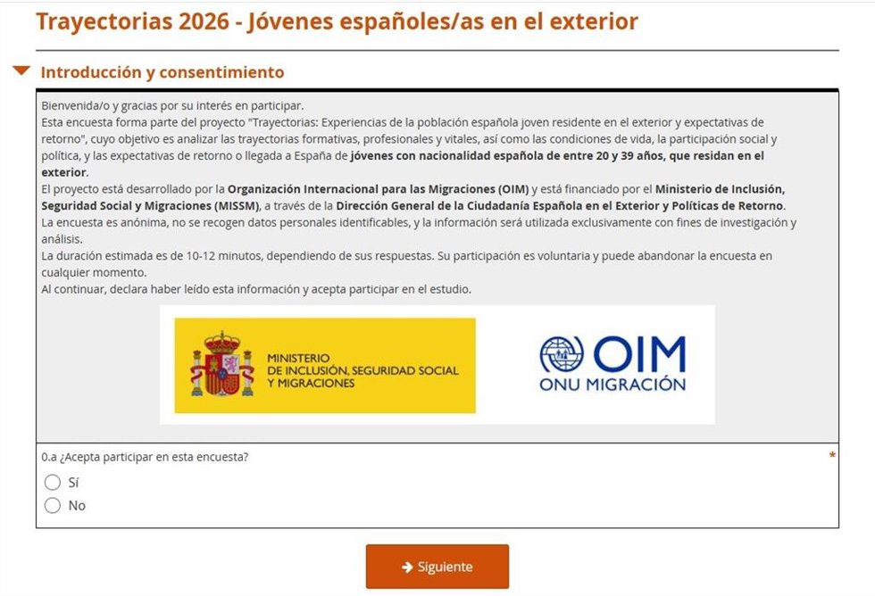 Campaña del MISSM sobre jóvenes en el exterior.