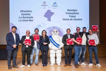 Miguel Pereda (Guía Michelin); Nicolás Ramírez (Túbal); Juan Salcedo (Remigio); Isabel Moreno (CaixaBank); Bibendum; Juan Mari Idoate (Alhambra); Xabier Villanueva (La Bankada); Aitor Díez de Ulzurrun (Venta de Ulzama)