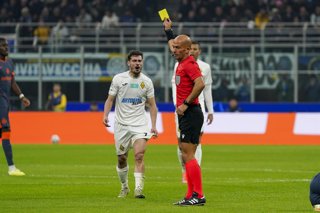Archivo - Luis Godinho, referee during the UEFA Champions League, League phase, MD4, football match between FC Internazionale and FK Kairat Almaty on 5 November 2025 at Giuseppe Meazza stadium in Milan, Italy - Photo Alessio Morgese / DPPI