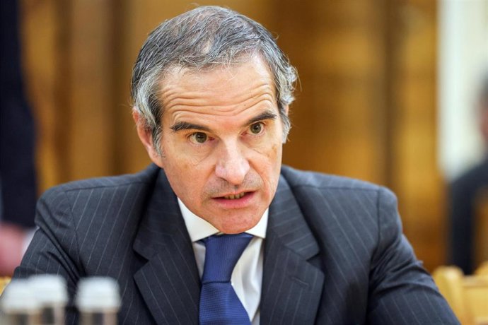 Rafael Grossi, director general del Organismo Internacional de la Energía Atómica (OIEA) en una reunión en Moscú. 