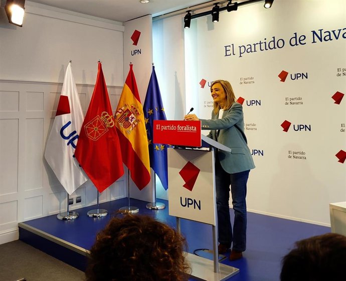 La presidenta de UPN, Cristina Ibarrola.