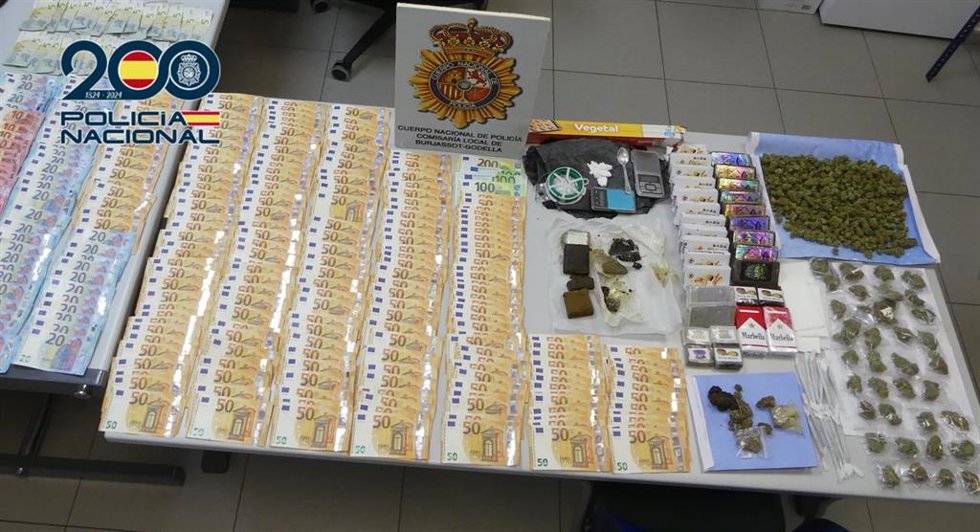 Material intervenido en la operación