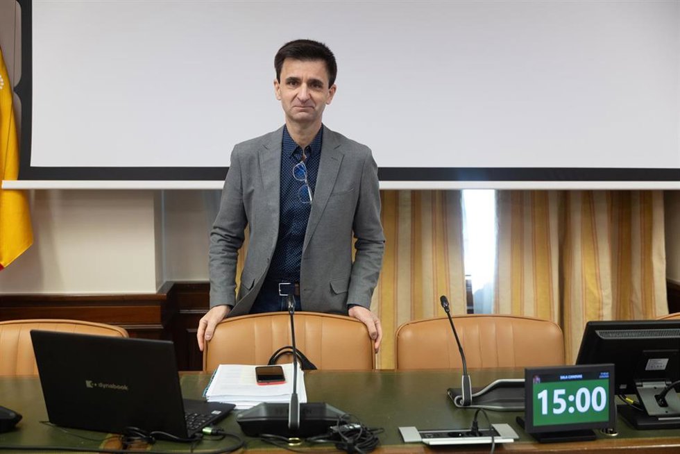 El presidente del Consejo de Administración de la Corporación RTVE, José Pablo López Sánchez, comparece de forma periódica ante la Comisión Mixta de Control Parlamentario de la Corporación RTVE y sus Sociedades para la contestación de preguntas, a 23 de m