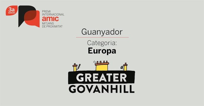 Amic premia la revista escocesa 'Greater Govanhill'
