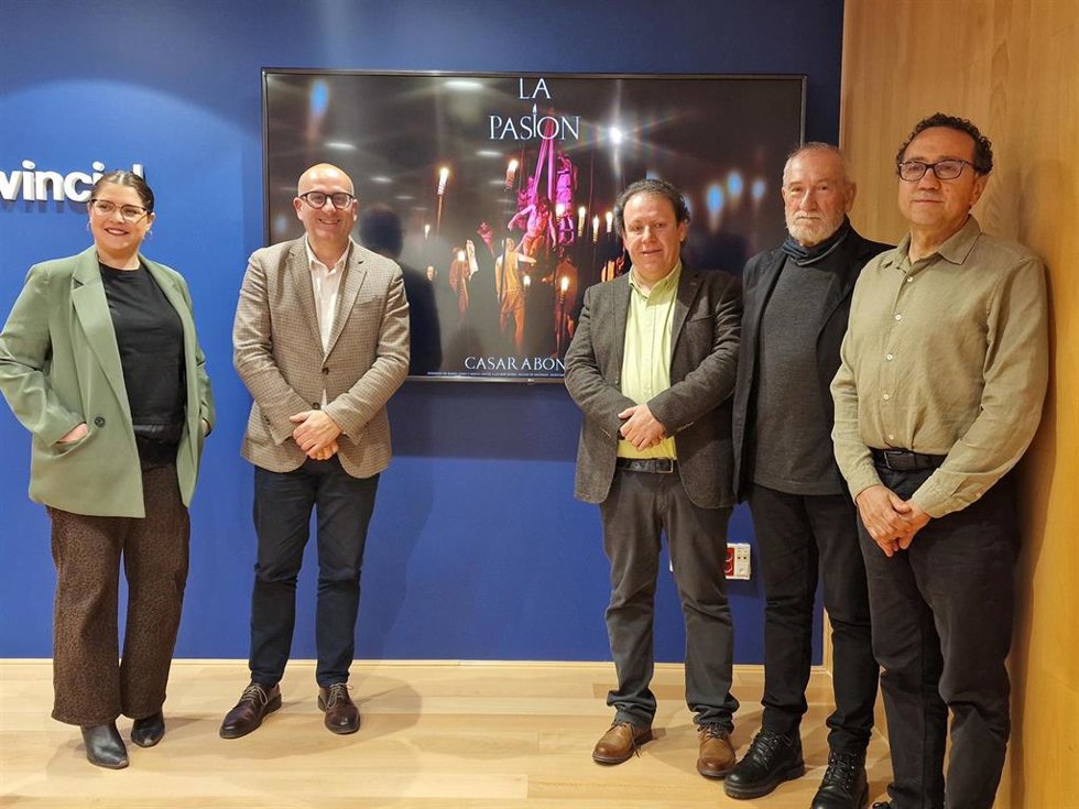 La presentación de la representación de 'La Pasión' esta Semana Santa en el municipio malagueño de Casarabonela.