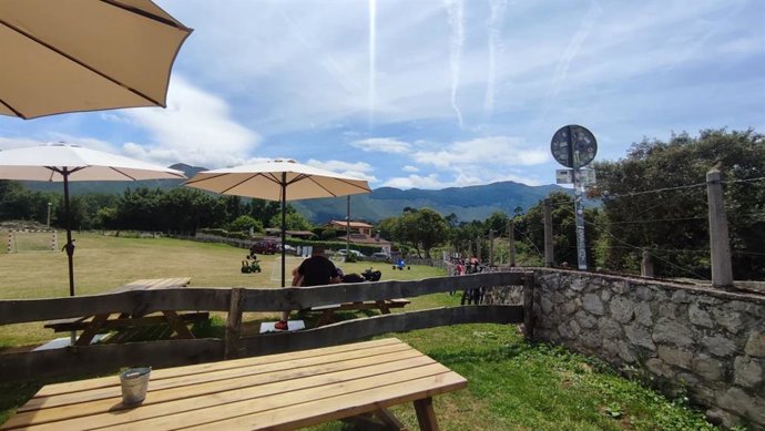 Chiringuito en una playa de Llanes.