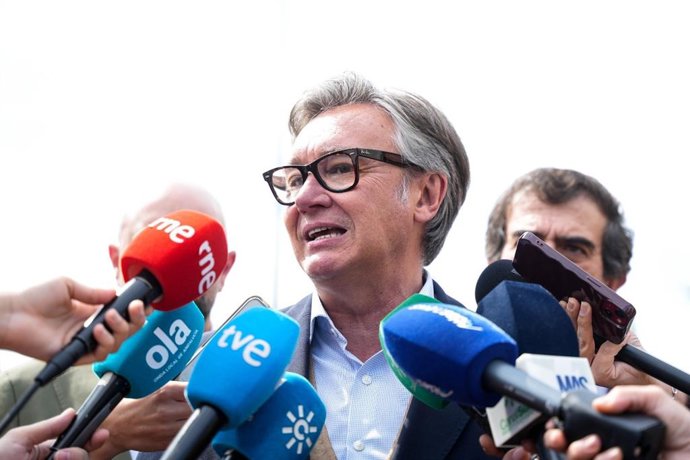 O porta-voz do Vox na Andaluzia, Manuel Gavira, nesta quarta-feira em Sevilha