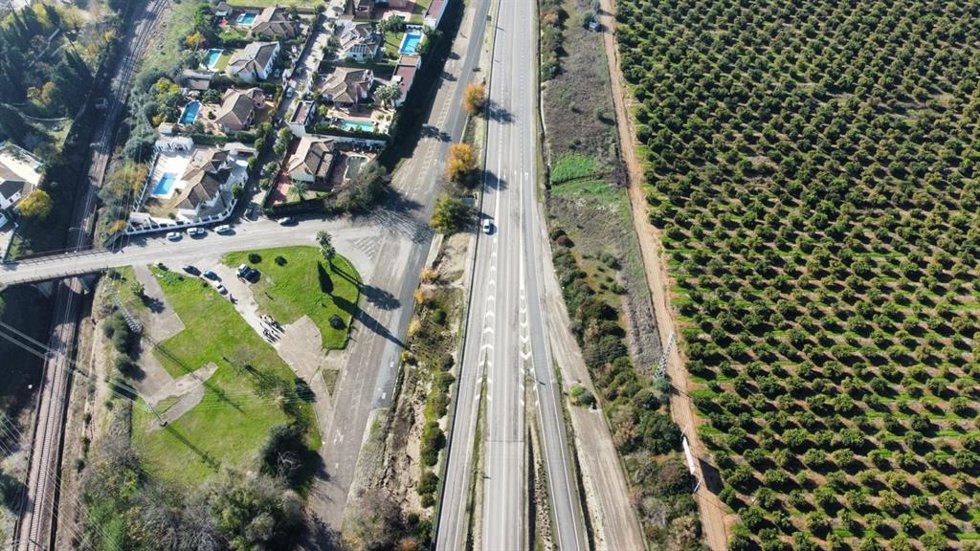 Carretera A-431 en Palma del Río.