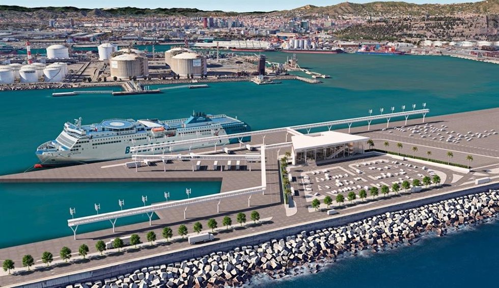 Imagen virtual de la futura terminal de Baleària