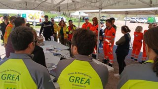 Efectivos en el simulacro