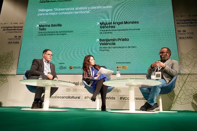 El presidente de la Diputación de Cáceres, Miguel Ángel Morales, participa en Boltaña (Huesca) en el V Congreso Nacional de Desarrollo Rural y Despoblación