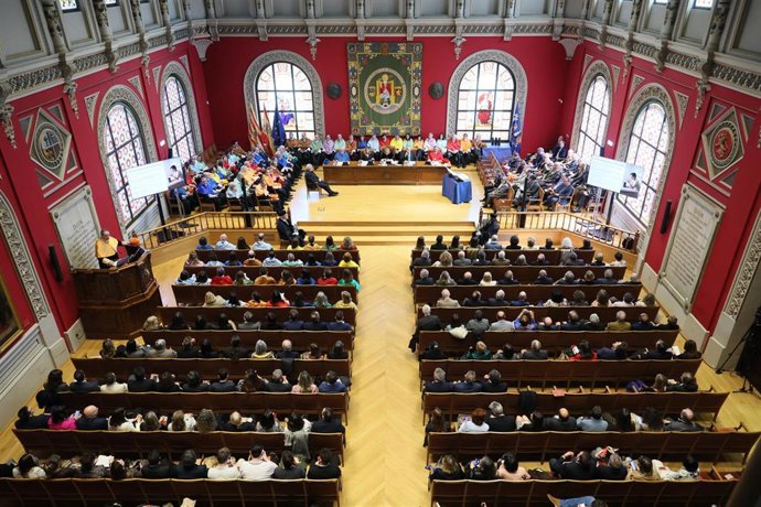 Acto de celebración de la festividad de la Universidad de Zaragoza, en el Paraninfo.