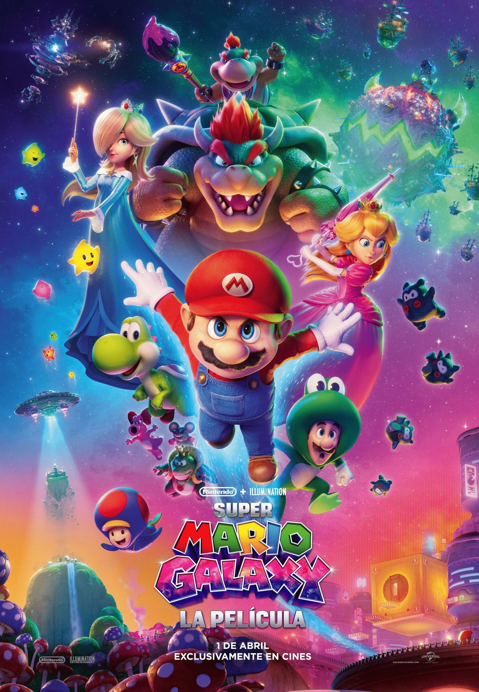 Cartel Oficial Super Mario Galaxy La Película