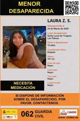 Joven desaparecida en Santa Lucía de Tirajana (Gran Canaria)