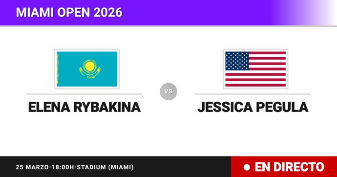 Elena Rybakina - Jessica Pegula: resumen y estadísticas del partido de Cuartos de final de Miami Open