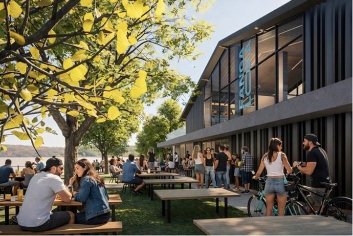 Fotomontaje del proyecto para la rehbailitación del restaurante Antón de Artxanda