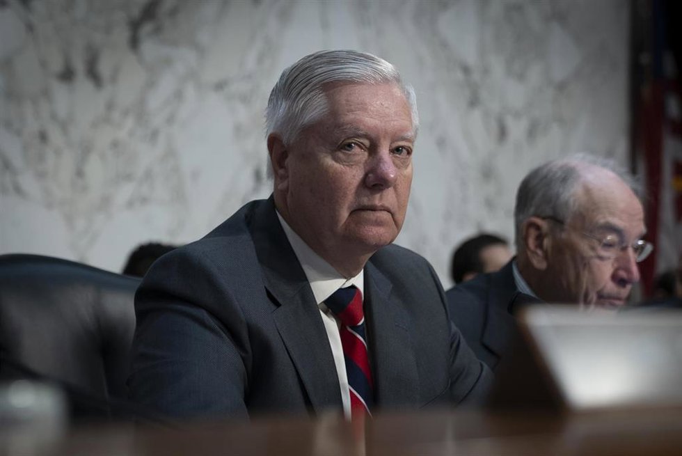 Archivo - El senador republicano Lindsey Graham durante una sesión en el Senado.