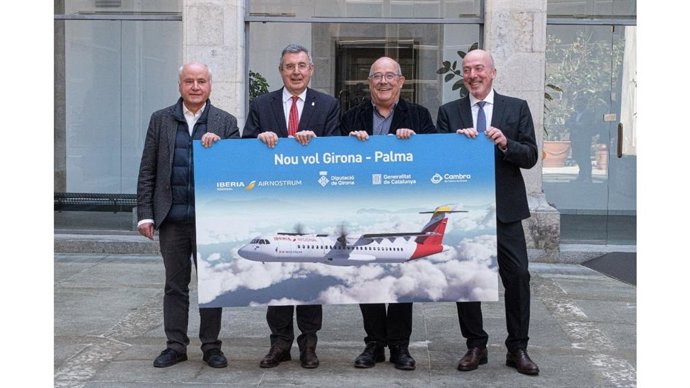 La Diputación de Girona, el Govern, la Cámara de Girona y Air Nostrum presentan la nueva conexión Girona-Palma