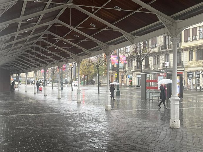 Archivo - Lluvia en Bilbao