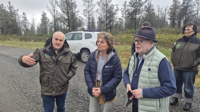 La directora xeral de Ordenación Forestal, Luisa Piñeiro, en una visita a Abadín.