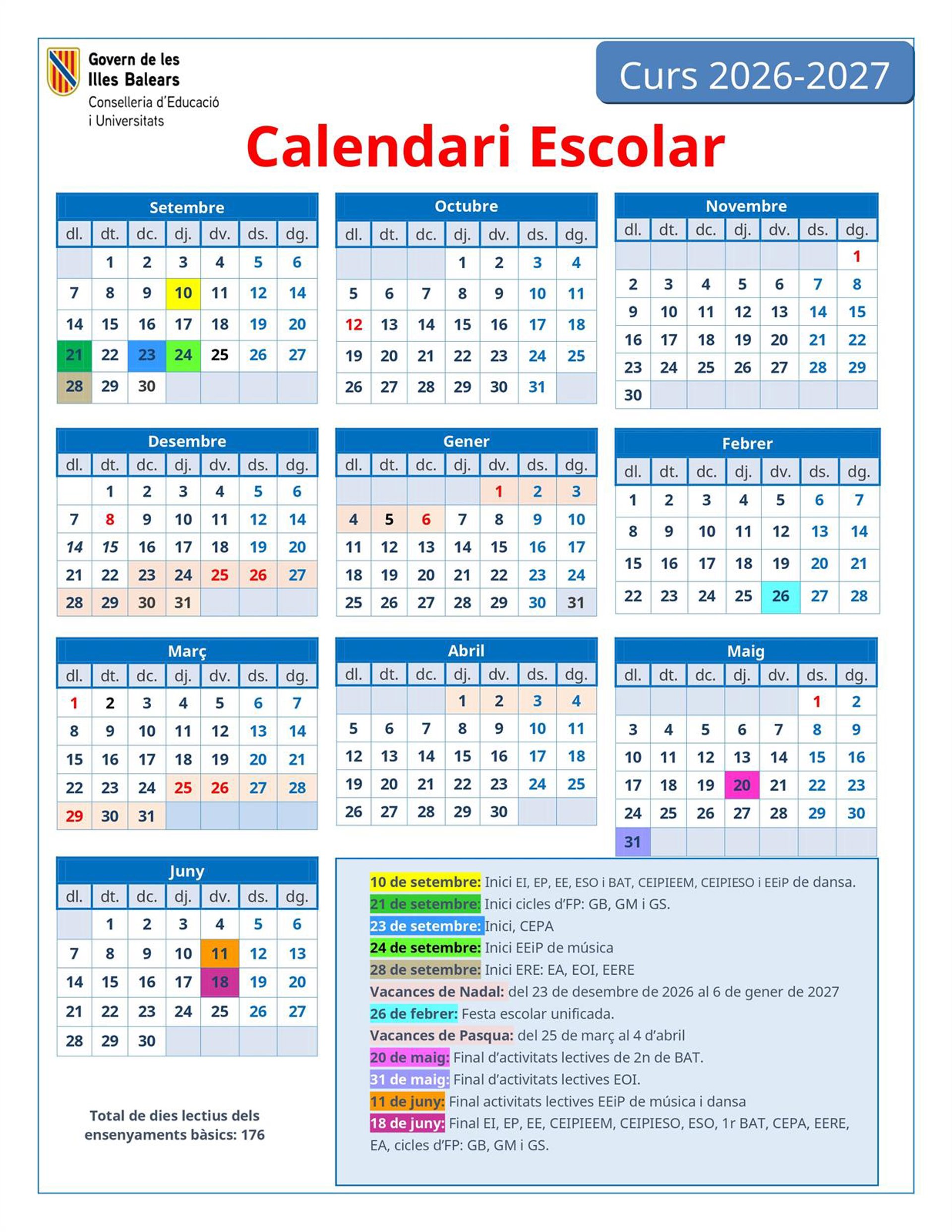 Calendario Escolar 2026 2027 En Baleares Consulta Cu ndo Empezar n Las Calendario Escolar 2026 2027 En Baleares Consulta Cu ndo Empezar n Las