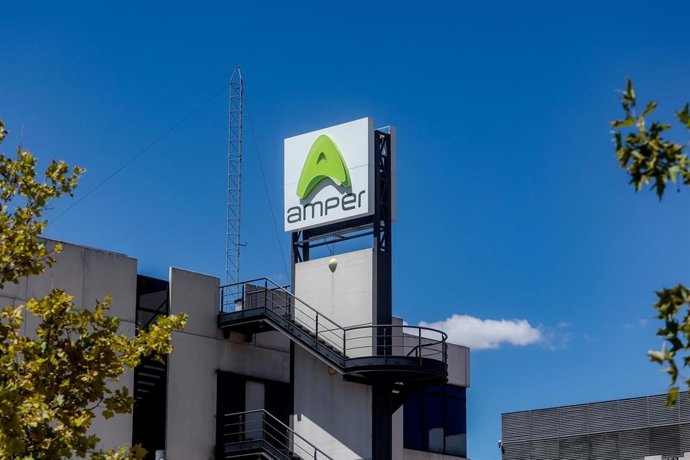 Archivo - Sede del Grupo Amper, en Pozuelo de Alarcón, Madrid (España)