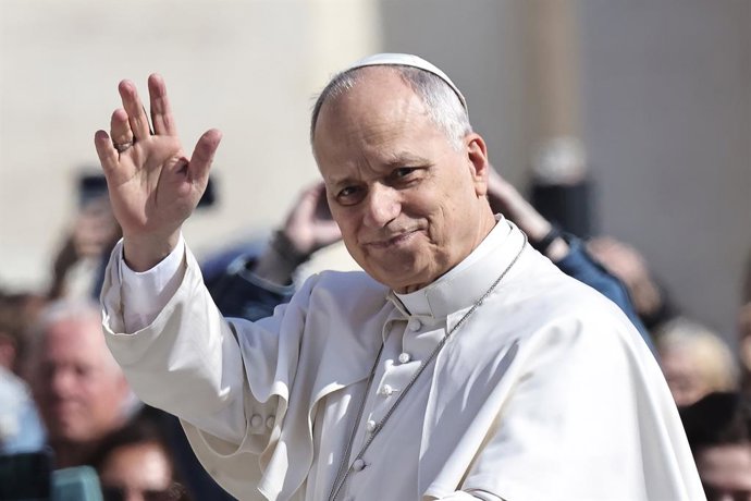 El Papa León XIV en la audiencia general de este miércoles.