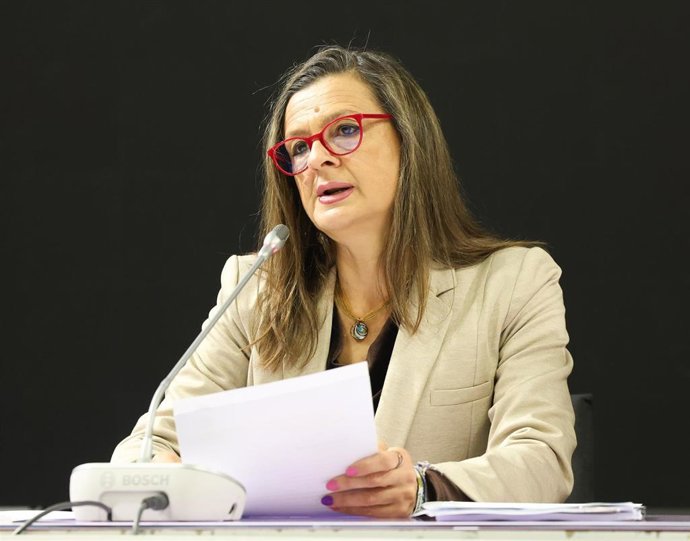 Archivo - La jueza Carmen Martínez Perza durante la presentación de la Macroencuesta de Violencia contra la Mujer, en el Ministerio de Igualdad, a 3 de diciembre de 2025, en Madrid (España). 