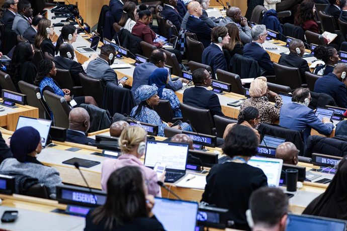 Una sesión en la Asamblea General de Naciones Unidas