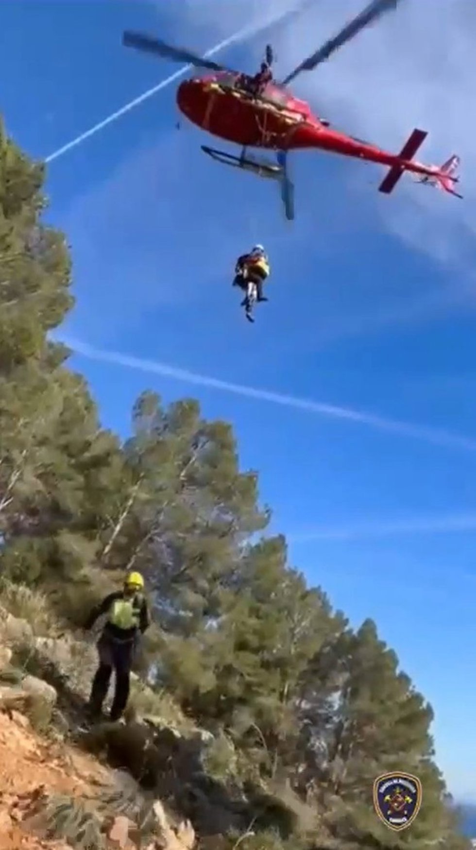 Rescate de la senderista lesionada en la Talaia de Son Jaumell.