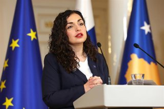 Archivo - La presidenta de Kosovo,  Vijosa Osmani