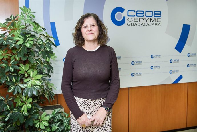 La presidenta de la CEOE-Cepyme Guadalajara, Marisol García, en la entrevista concendida a Europa Press.